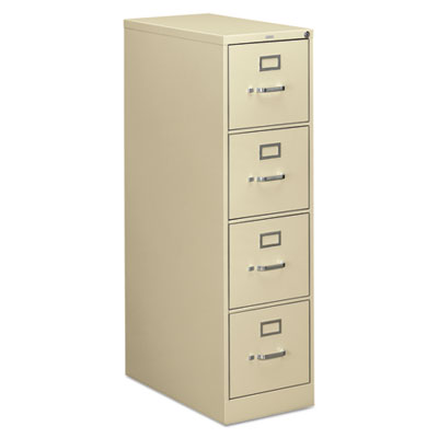 310 Series Vertical File, 4 Letter-Size File Drawers, Putty, 15" x 26.5" x 52" HON314PL