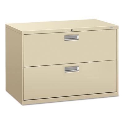 Brigade 600 Series Lateral File, 2 Legal/Letter-Size File Drawers, Putty, 42" x 18" x 28" HON692LL