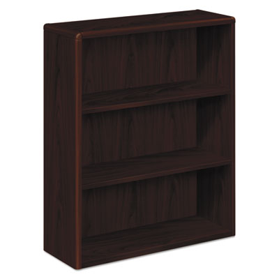 10700 Series Wood Bookcase, Three-Shelf, 36w x 13.13d x 43.38h, Mahogany HON10753NN