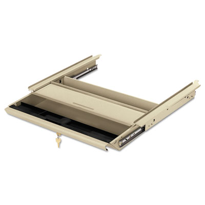 Center Drawer with Core Removable Locks, Use with 38000 Series, Metal, 19w x 14.75d x 3h, Putty HOND2L