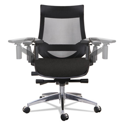 Alera EB-W Series Pivot Arm Multifunction Mesh Chair, Supports 275 lb, 18.62