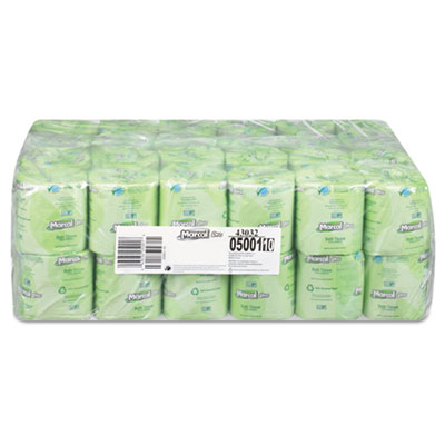 100% Recycled Two-Ply Bath Tissue, Septic Safe, 2-Ply, White, 500 Sheets/Roll, 48 Rolls/Carton MRC5001