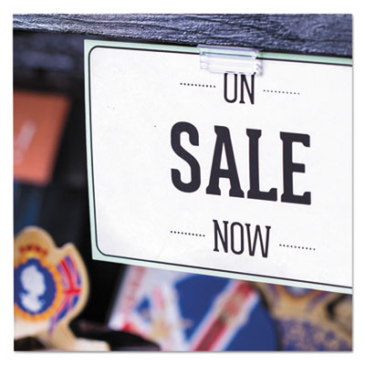 deflecto Clips Grips Tags SuperGrip Display Holder, 1 x 0.5 x 0.5, Clear, 50/Pack (DEF20002) DEF20002