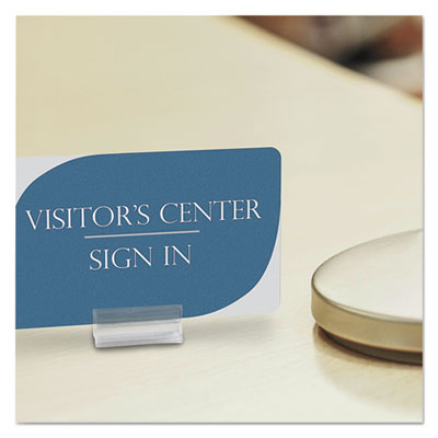 deflecto Clips Grips Tags SuperGrip Display Holder, 1 x 0.5 x 0.5, Clear, 50/Pack (DEF20002) DEF20002