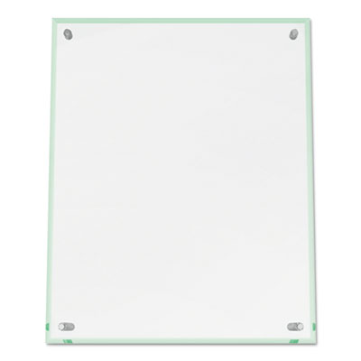 Superior Image Beveled Edge Sign Holder, Letter Insert, Clear/Green-Tinted Edges
