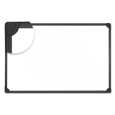 Design Series Magnetic Steel Dry Erase Board, 24 x 18, White, Black Frame UNV43024
