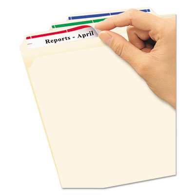 Avery Removable File Folder Labels With Sure Feed Technology, 0.66 X 3.44, White, 30/sheet, 25 Sheets/pack (AVE6466) AVE6466