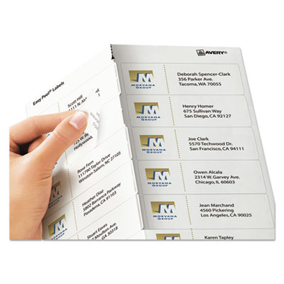 Matte Clear Easy Peel Mailing Labels W/ Sure Feed Technology, Inkjet Printers, 1.33 X 4, Clear, 14/sheet, 10 Sheets/pack
