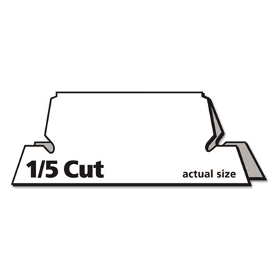 Laser Printable Hanging File Tabs, 1/5-Cut, White, 2.06