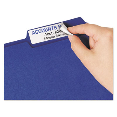 Avery Removable File Folder Labels With Sure Feed Technology, 0.94 X 3.44, White, 18/sheet, 25 Sheets/pack (AVE8425) AVE8425