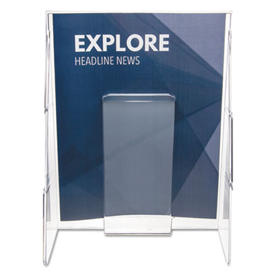 deflecto Stand-Tall Wall-Mount Literature Rack, Magazine, 9.13w X 3.25d X 11.88h, Clear (DEF55501) DEF55501