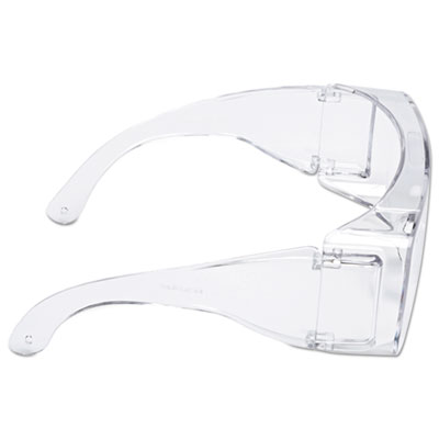 Tour Guard V Safety Glasses, One Size Fits Most, Clear Frame/Lens, 20/Box