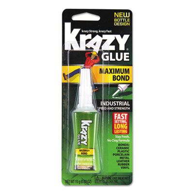 Krazy Glue Super Glue, Maximum Bond, Wood & Leather, Precision Tip - 0.07 oz
