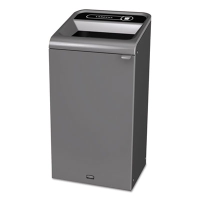 Configure Indoor Recycling Waste Receptacle, 23 gal, Gray, Landfill RCP1961621