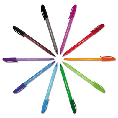 InkJoy 100 Ballpoint Pen, Stick, Medium 1 mm, Blue Ink, Translucent Blue Barrel, Dozen