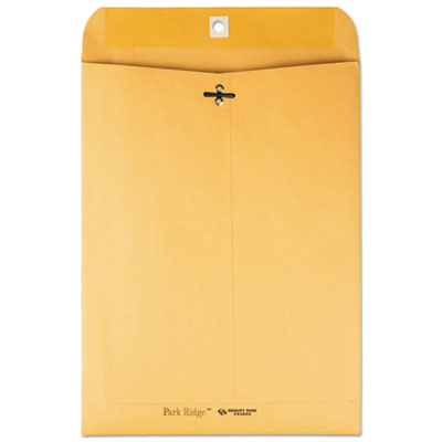Park Ridge Kraft Clasp Envelope, #90, Square Flap, Clasp/gummed Closure, 9 X 12, Brown Kraft, 100/box