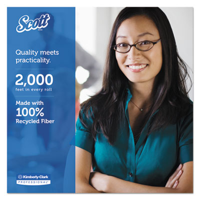 Essential JRT Extra Long Bathroom Tissue, Septic Safe, 2-Ply, White, 3.55