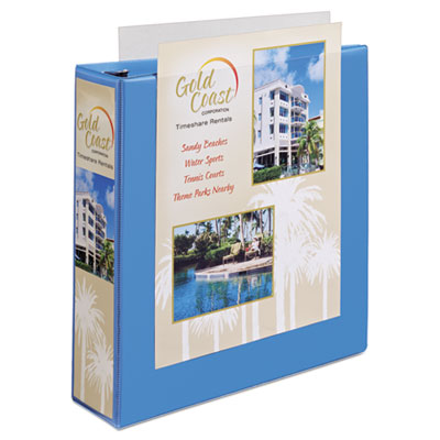 Heavy-Duty Non Stick View Binder with DuraHinge and Slant Rings, 3 Rings, 2