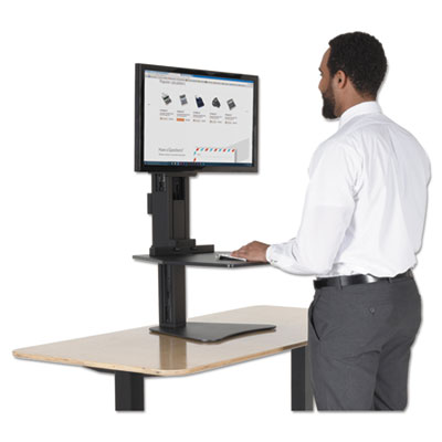 WORKSTATION,SIT-STAND,BK