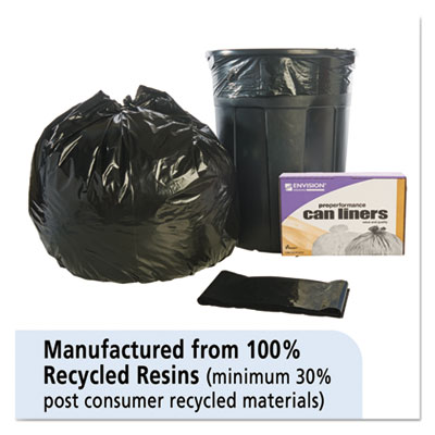8105013862329, SKILCRAFT Recycled Content Trash Can Liners, 45 gal, 1.5 mil, 40