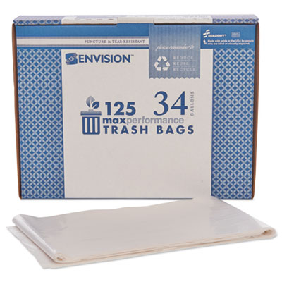 8105011506256, SKILCRAFT Maximum Performance Trash Can Liner, 34 gal, 1.25 mil, 32