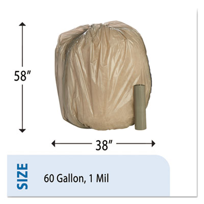 8105015171364, SKILCRAFT Trash Can Liner - Linear Low-Density, 60 gal, 1 mil, 38