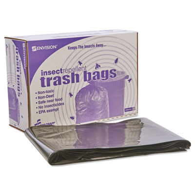 8105015346819, SKILCRAFT Insect Repellent Trash Bags, 45 gal, 2 mil, 40