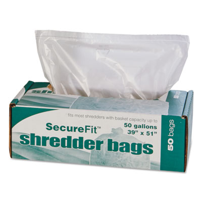 8105015574976, SKILCRAFT Heavy-Duty Shredder Bags, 50 gal Capacity, 50/BX