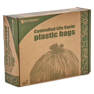 Controlled Life-Cycle Plastic Trash Bags, 33 gal, 1.1 mil, 33