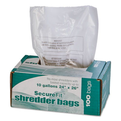 8105015574975, SKILCRAFT Medium-Duty Shredder Bags, 10 gal Capacity, 100/BX