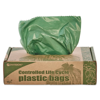Controlled Life-Cycle Plastic Trash Bags, 33 gal, 1.1 mil, 33