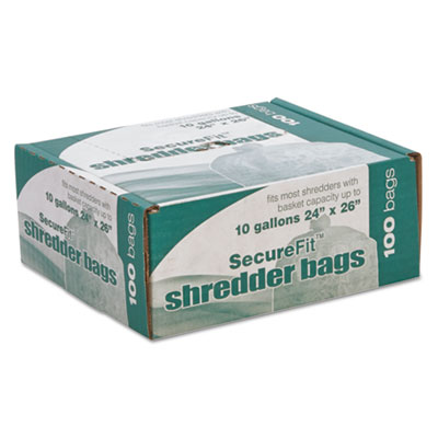 8105015574975, SKILCRAFT Medium-Duty Shredder Bags, 10 gal Capacity, 100/BX