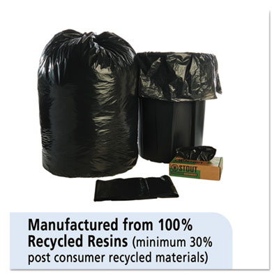 8105015173668, SKILCRAFT Recycled Content Trash Can Liners, 60 gal, 1.5 mil, 38