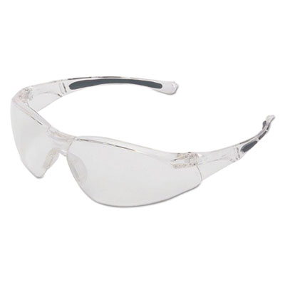 A800 Series Safety Eyewear, Anti-Scratch, Clear Frame, Clear Lens UVXA800