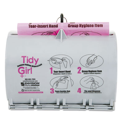 Tidy Girl(TM) Plastic Feminine Hygiene Disposal Bag Dispenser