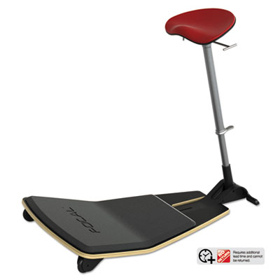 Active Locus Learning Seat by Focal Upright, Supports Up to 300 lb, Red Seat, Black Base SAFFLT1000BKRD