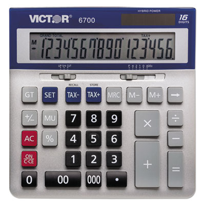 6700 Large Desktop Calculator, 16-Digit LCD VCT6700