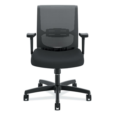 Convergence Mid-Back Task Chair, Swivel-Tilt, Supports Up to 275 lb, 15.75" to 20.13" Seat Height, Black HONCMS1AACCF10