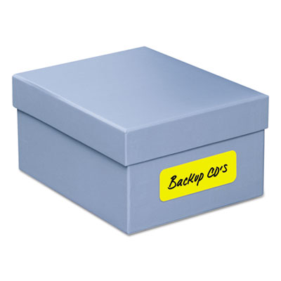 High-Vis Removable Laser/Inkjet ID Labels w/ Sure Feed, 1 x 2.63, Neon, 360/PK