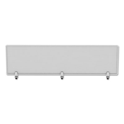 Polycarbonate Privacy Panel, 65w x 0.5d x 18h, Silver/Clear
