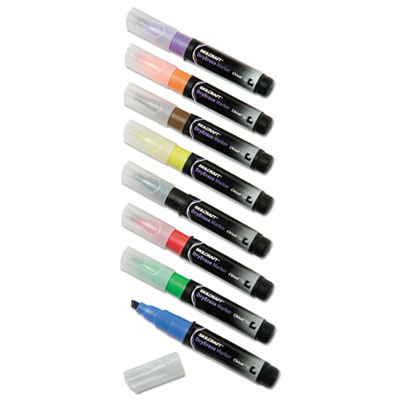 7520011863605 SKILCRAFT Dry Erase Marker, Broad Chisel Tip, Assorted Colors, 8/Set NSN1863605