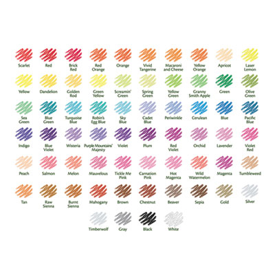 Short Colored Pencils Hinged Top Box with Built-in Pencil Sharpener, 3.3 mm, 2B, Assorted Lead and Barrel Colors, 64/Pack