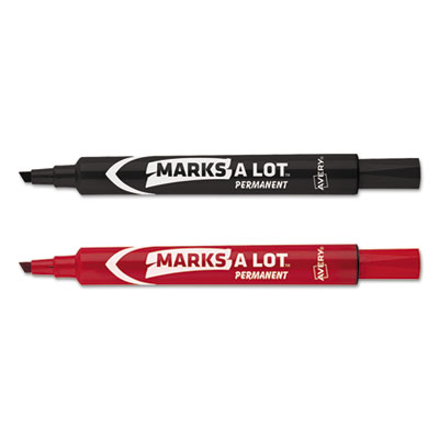 MARKS A LOT Regular Desk-Style Permanent Marker Value Pack, Broad Chisel Tip, Assorted Colors, 24/Pack (98187)
