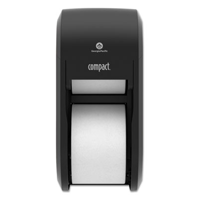 Compact Vertical 2-Roll Coreless Tissue Dispenser, 14.06 x 6.69 x 8.19, Black GPC56790A
