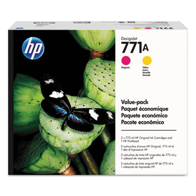 771A, (P2V48A) Magenta, Yellow Printhead Original Ink Cartridge Value Pack HEWP2V48A