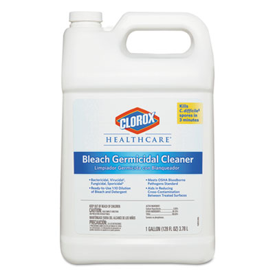 Clorox Sales CO. Bleach
Germicidal Cleaner, 128 oz
Refill Bottle, 4/Carton