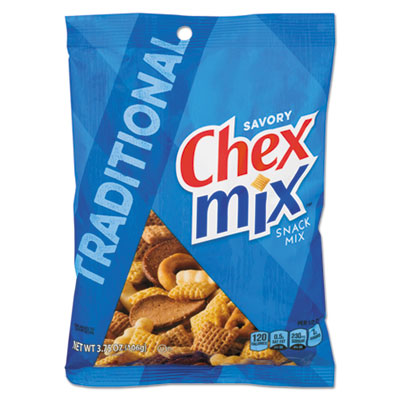 Chex Mix, Traditional Flavor Trail Mix, 3.75 oz Bag, 8/Box AVTSN14858