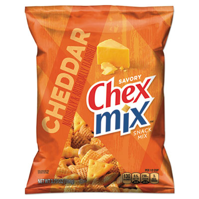 Chex Mix, Cheddar Flavor Trail Mix, 3.75 oz Bag, 8/Box AVTSN14839
