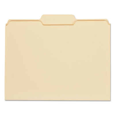 Top Tab Manila File Folders, 1/3-Cut Tabs, Center Position, Letter Size, 11 pt. Manila, 100/Box