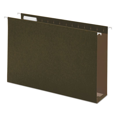 Box Bottom Hanging Folders Three Inch, Legal Size, Pressboard, Standard Green, 25/Box UNV14153
